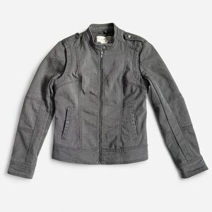 2010s Le Chateau grey denim zip up jacket